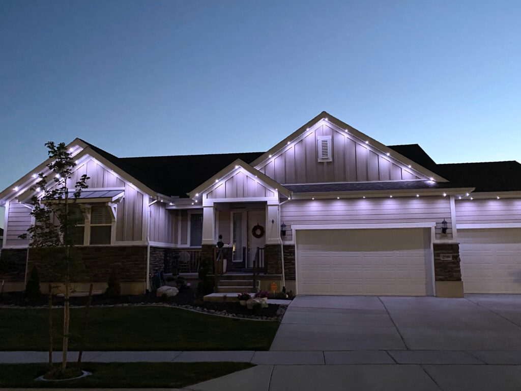 no ordinary light fixture, architectural lighting through soffit lighting on this home.