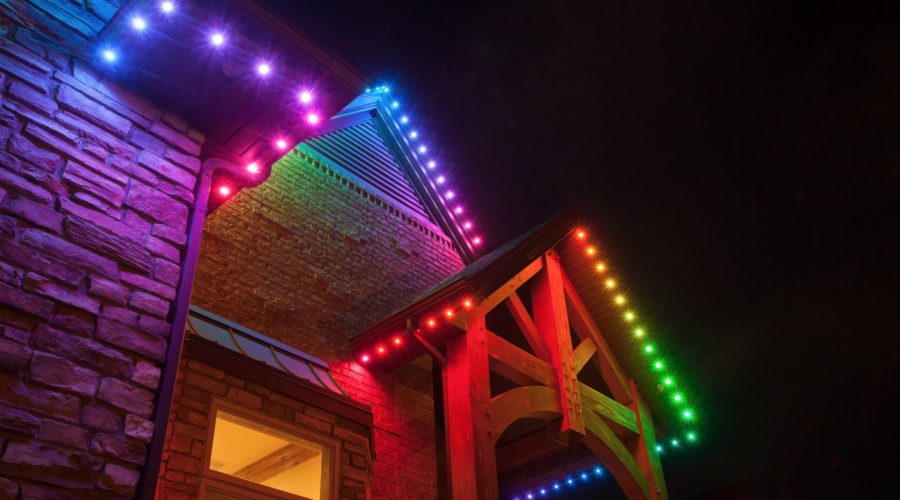 soffit lights installed under roof will enhance your house for security or decorative purposes